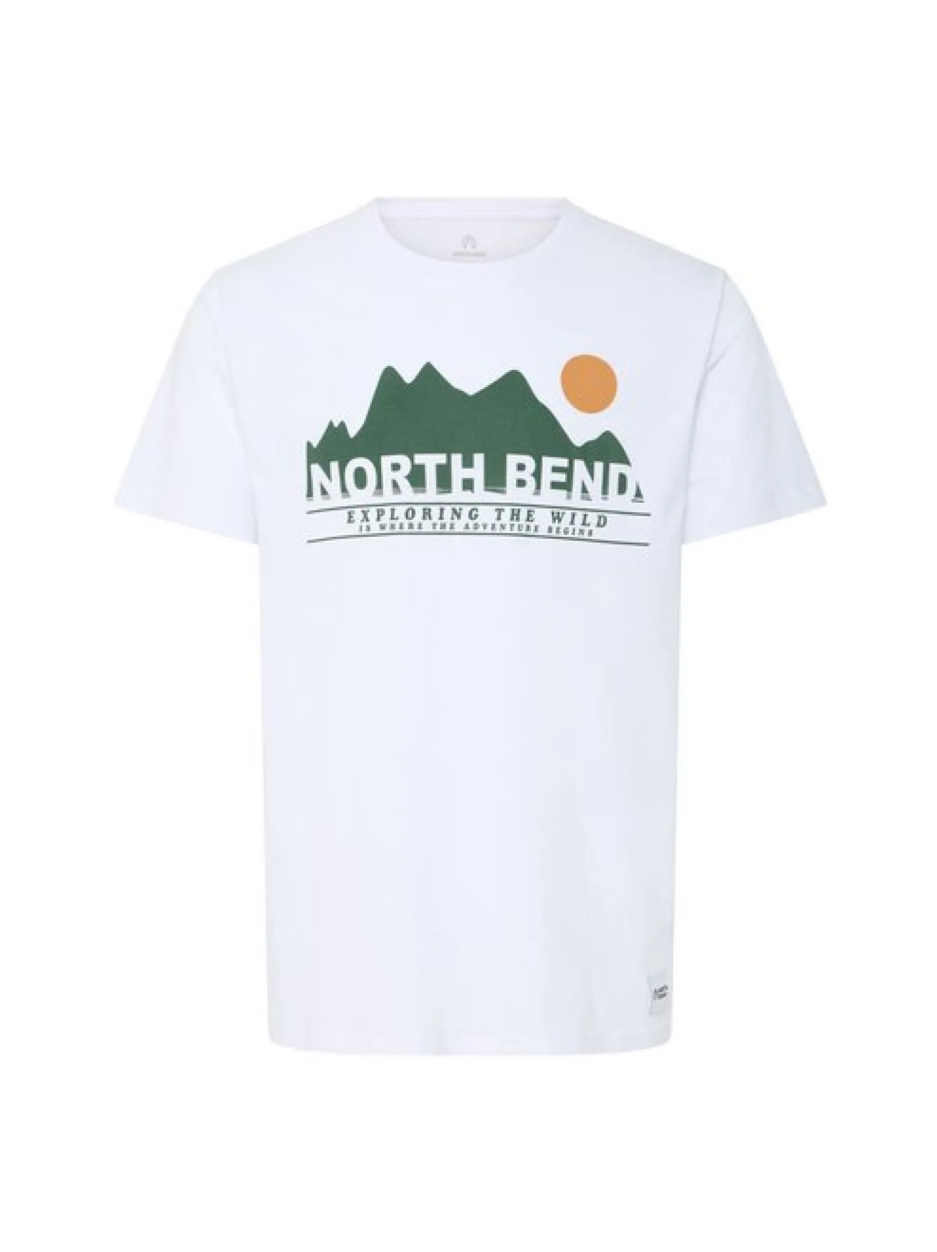 North Bend Herren Rundhalsshirt - NBCash in weiß