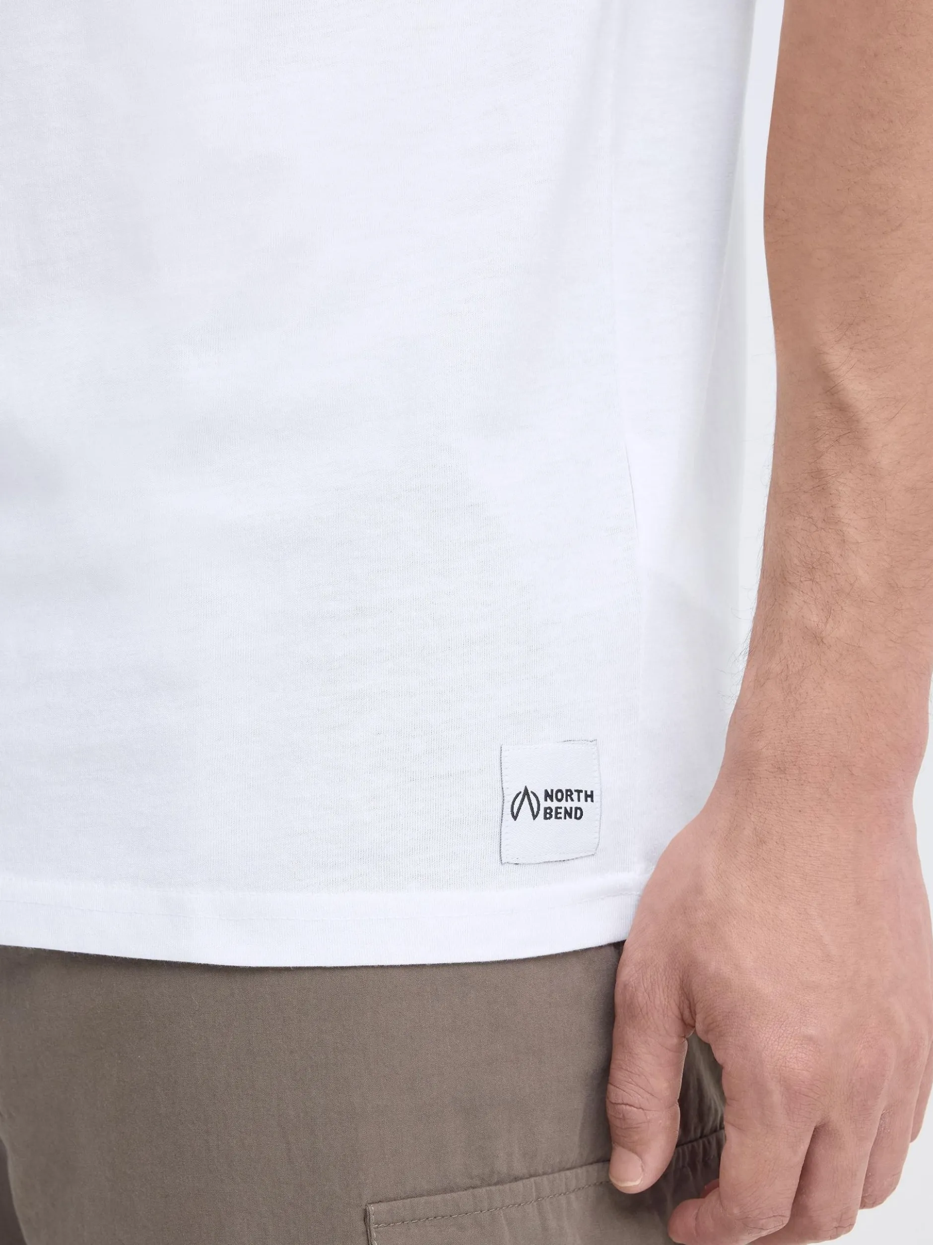 North Bend Herren Rundhalsshirt - NBKunt in weiß