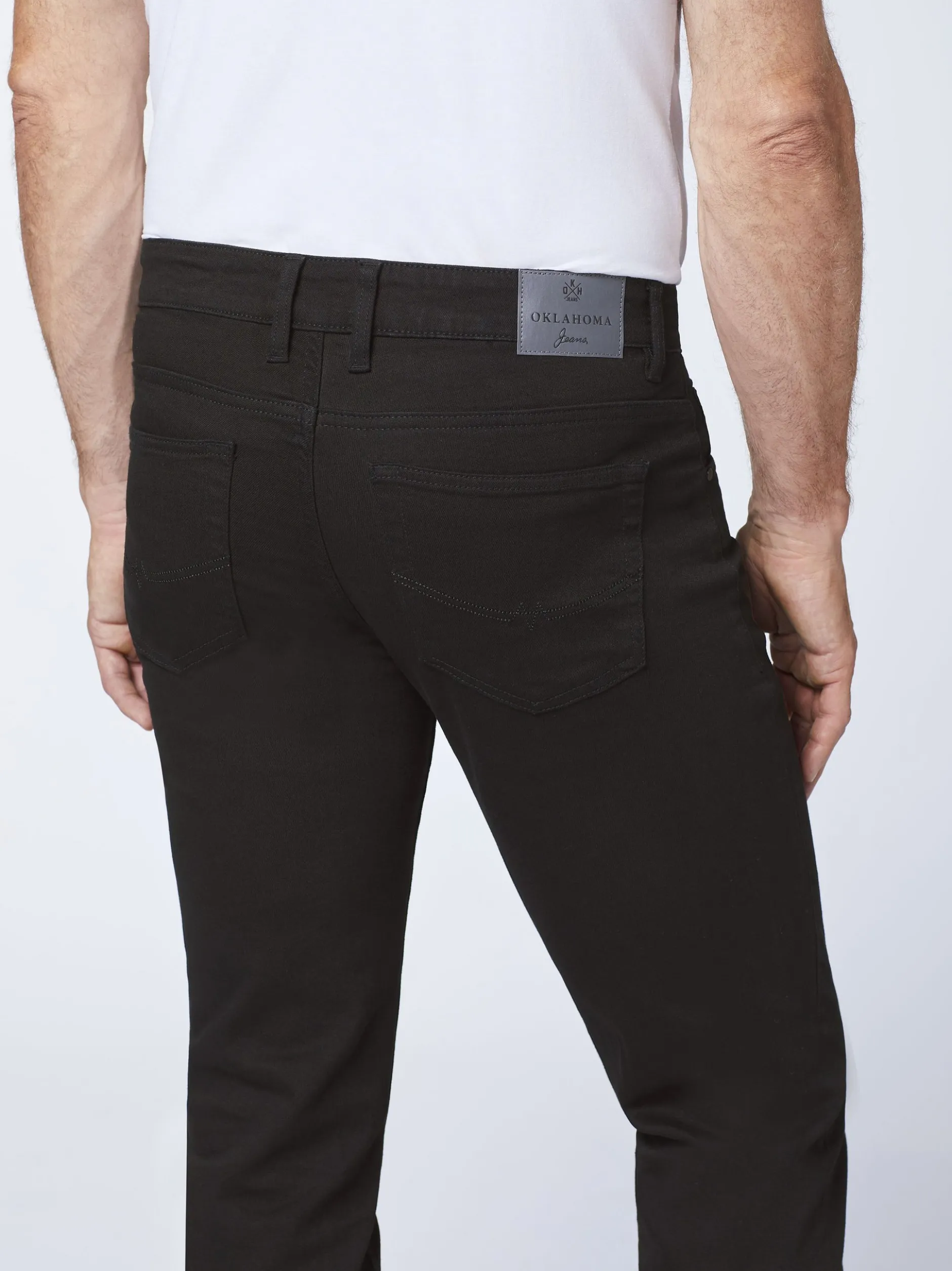 Oklahoma Jeans Herren Jeans in schwarz - Länge: lang