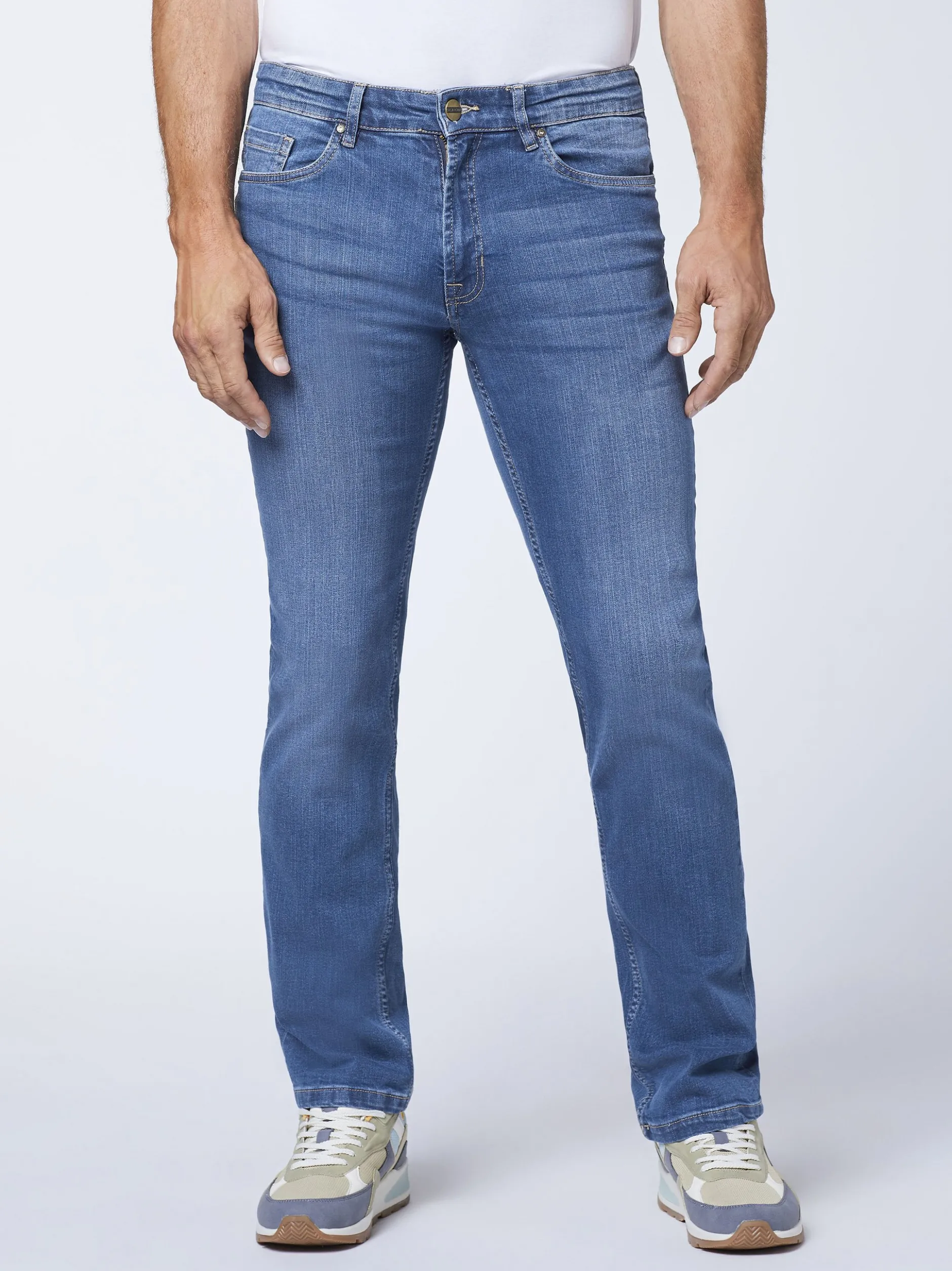 Oklahoma Jeans Herren Jeans in light stone - Länge: lang