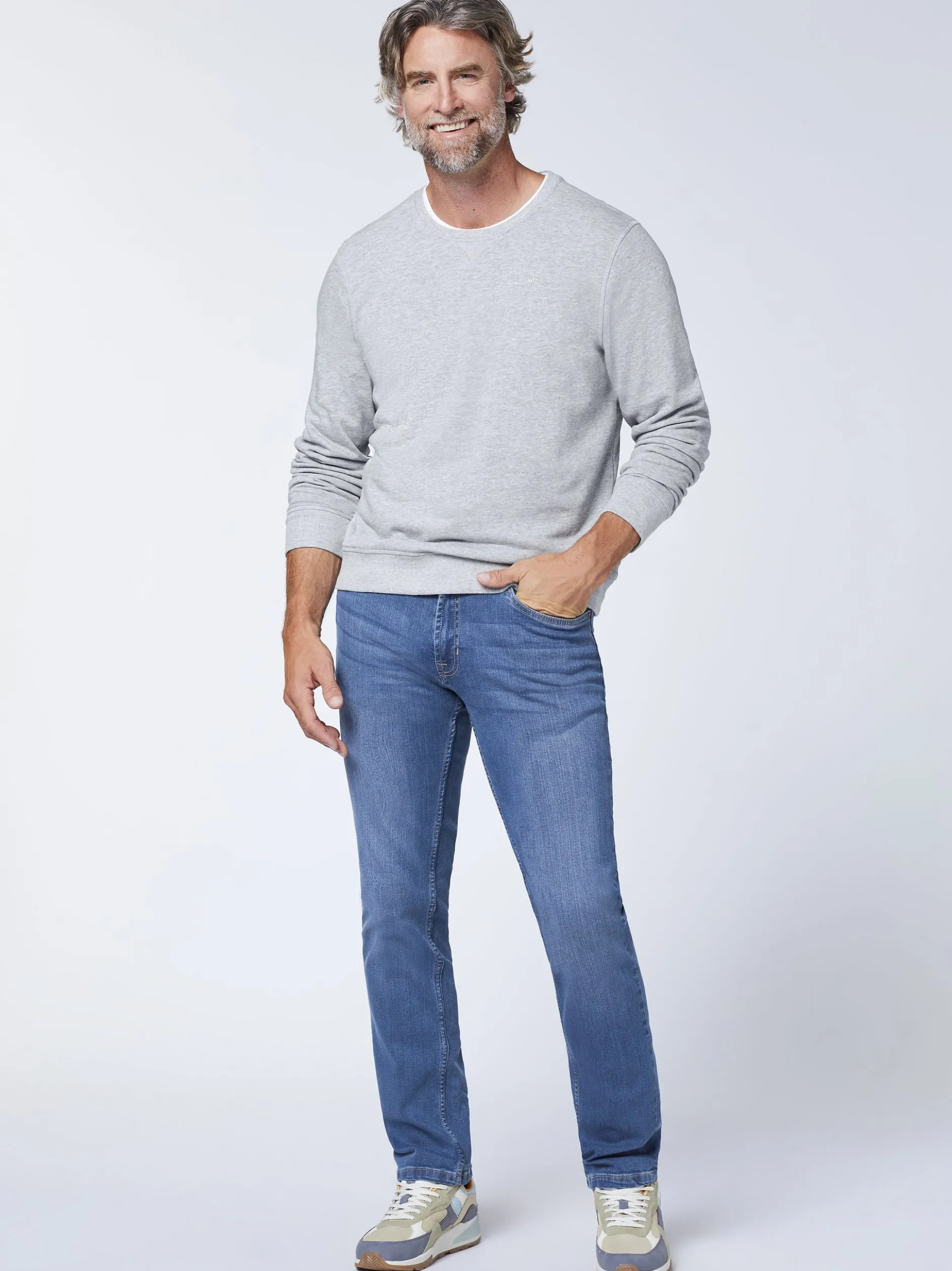 Oklahoma Jeans Herren Jeans in light stone - Länge: lang