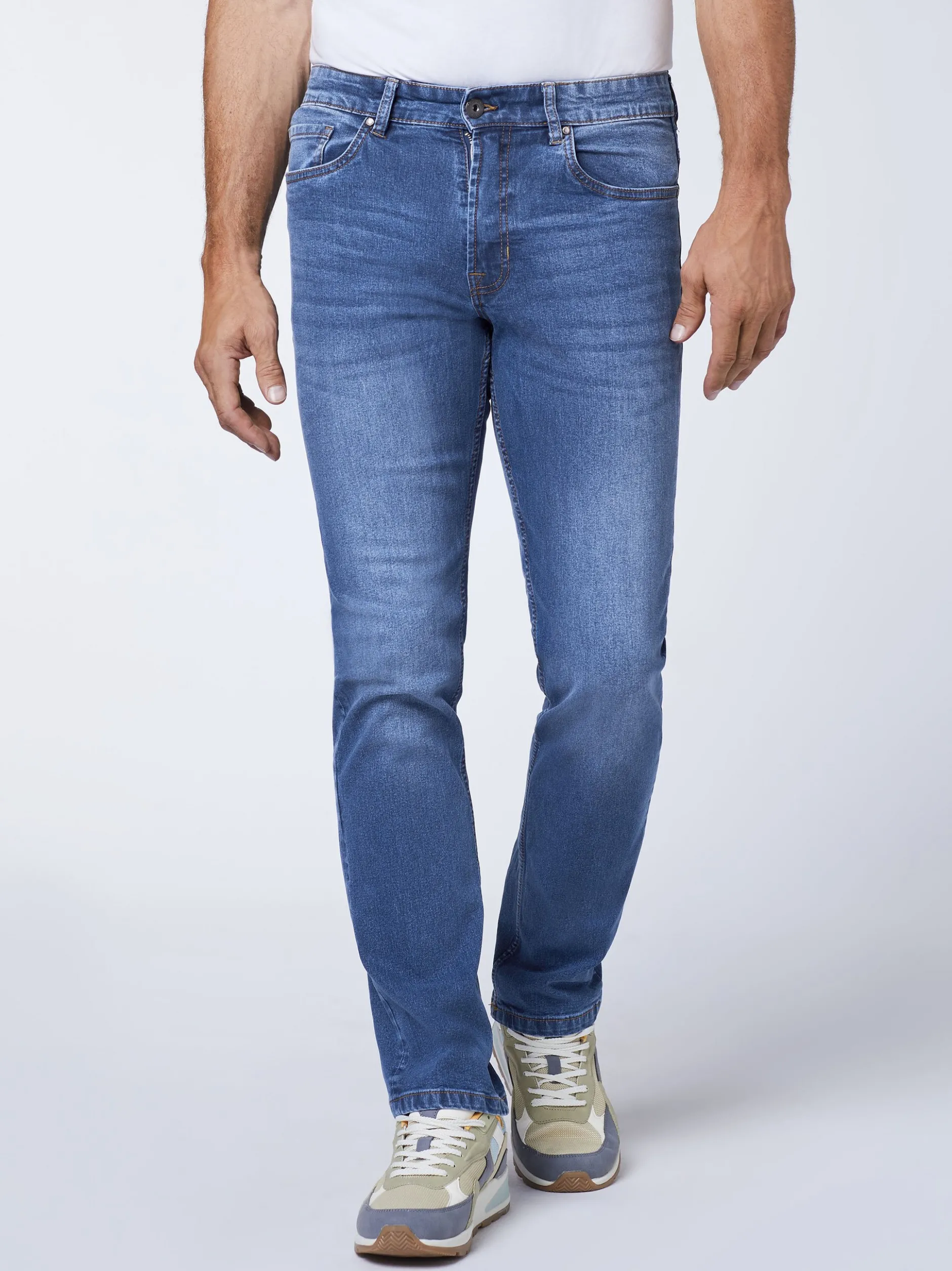 Oklahoma Jeans Herren Jeans in medium stone blau