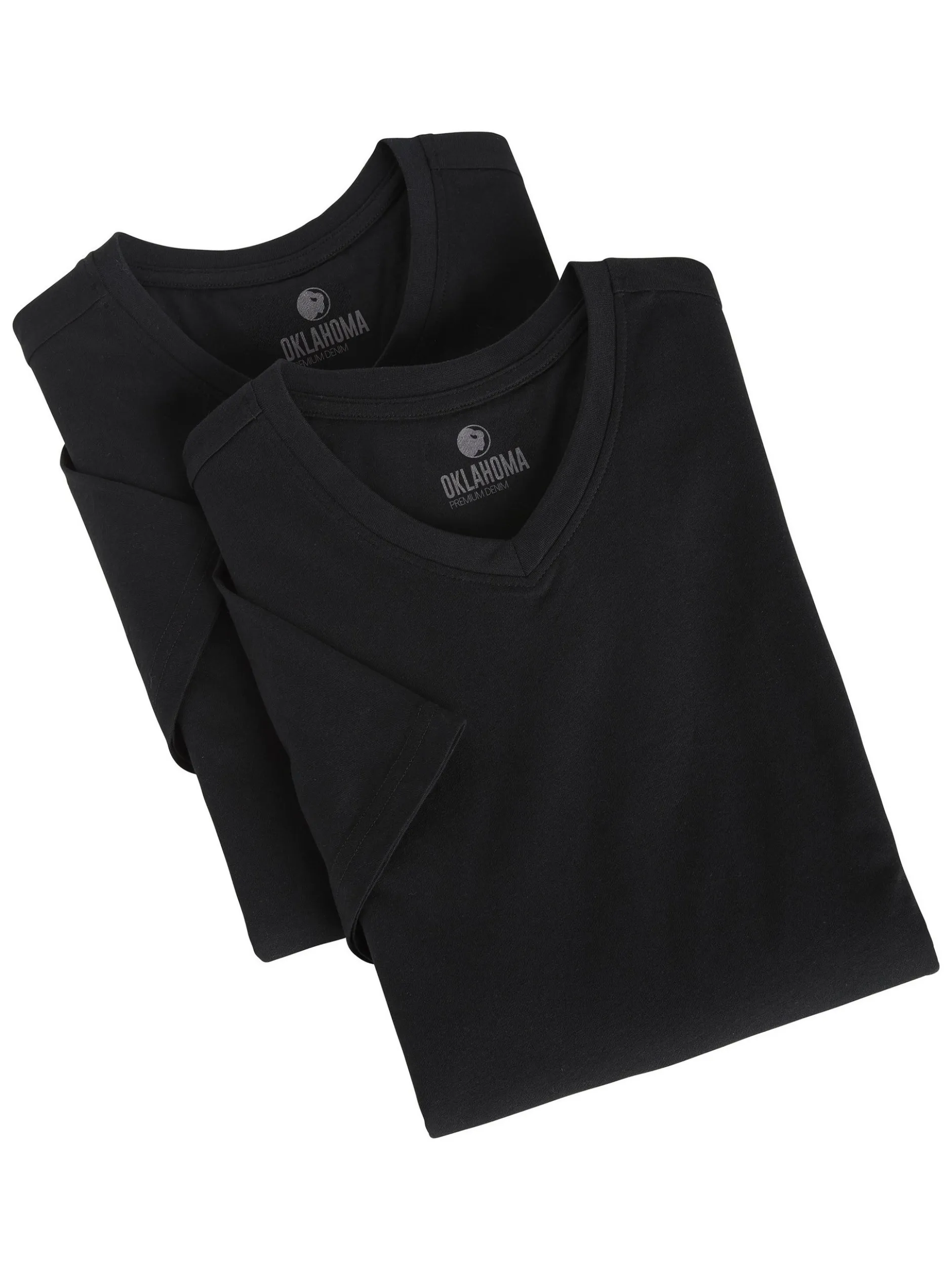 Oklahoma Jeans Herren T-Shirt in schwarz