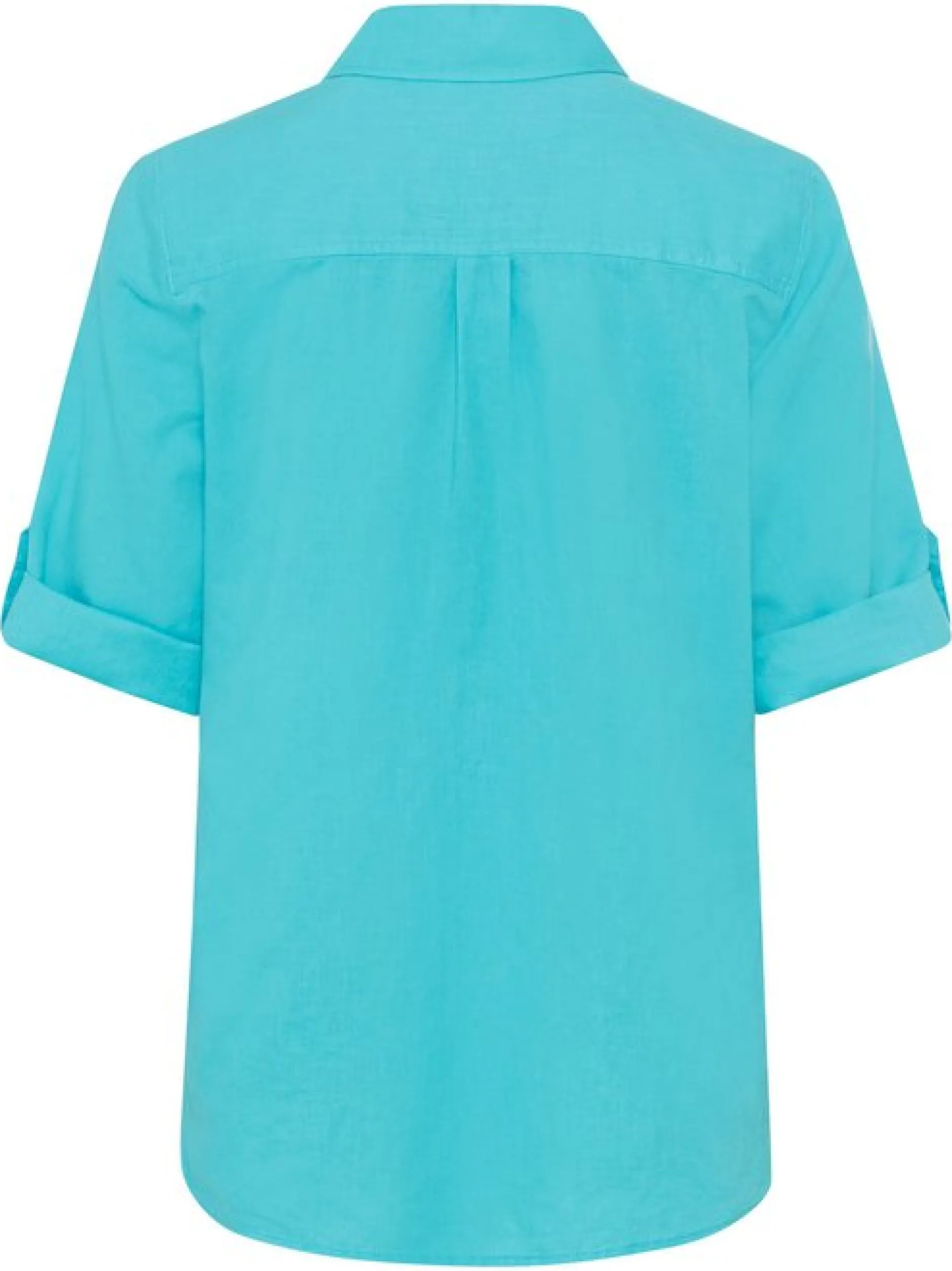 Olsen Damen Bluse in türkis - Ärmel: kurzarm