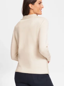 Olsen Damen Cardigan in beige - Ausschnitt: Rundhals