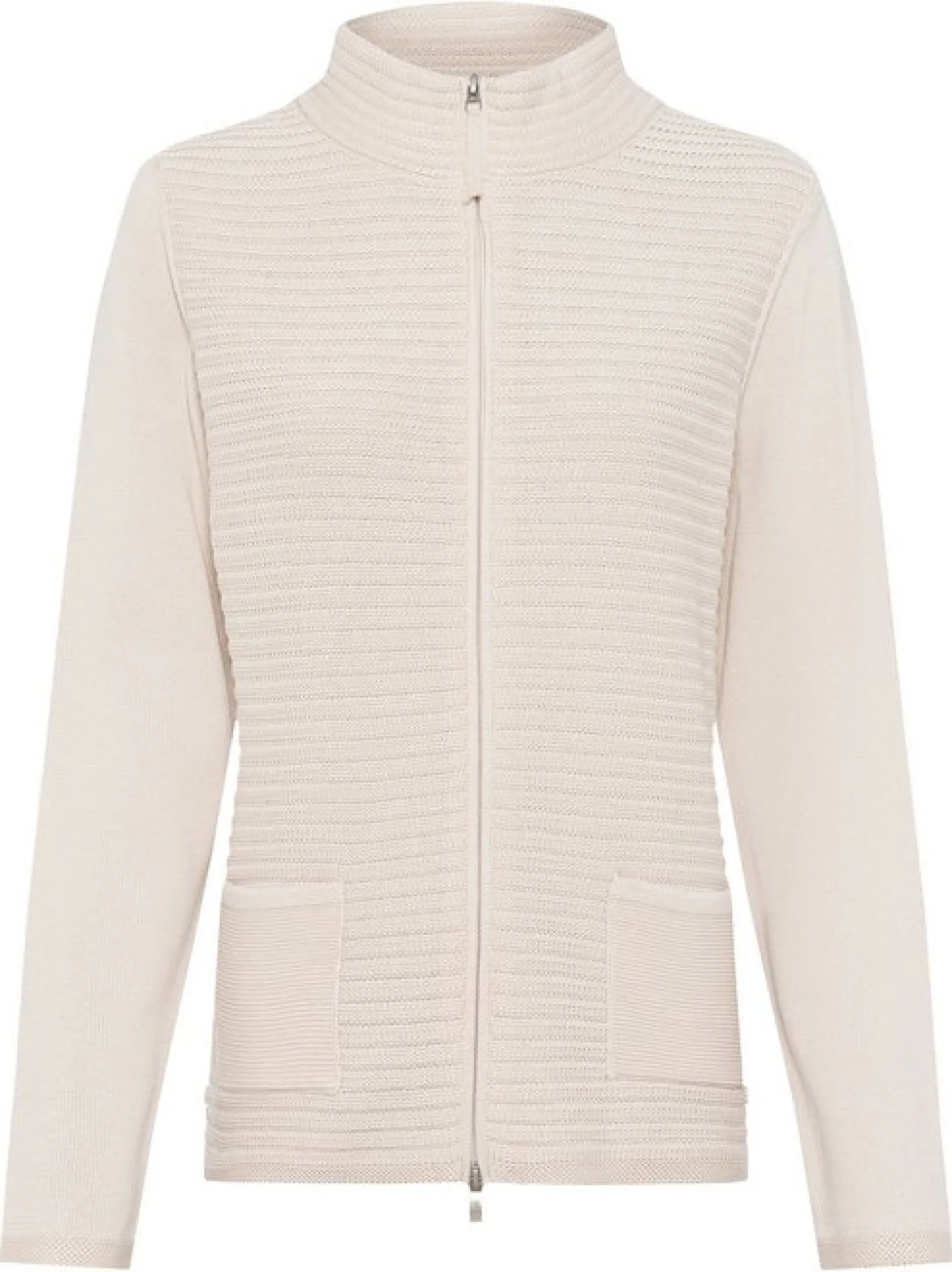 Olsen Damen Cardigan in beige - Ausschnitt: Rundhals