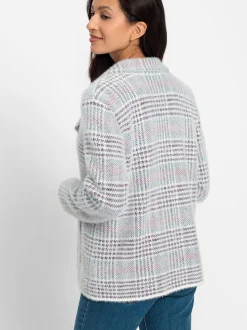 Olsen Damen Cardigan in hellgrau - Ärmel: langarm