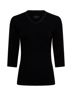 Olsen Damen Langarmshirt - Edda in schwarz