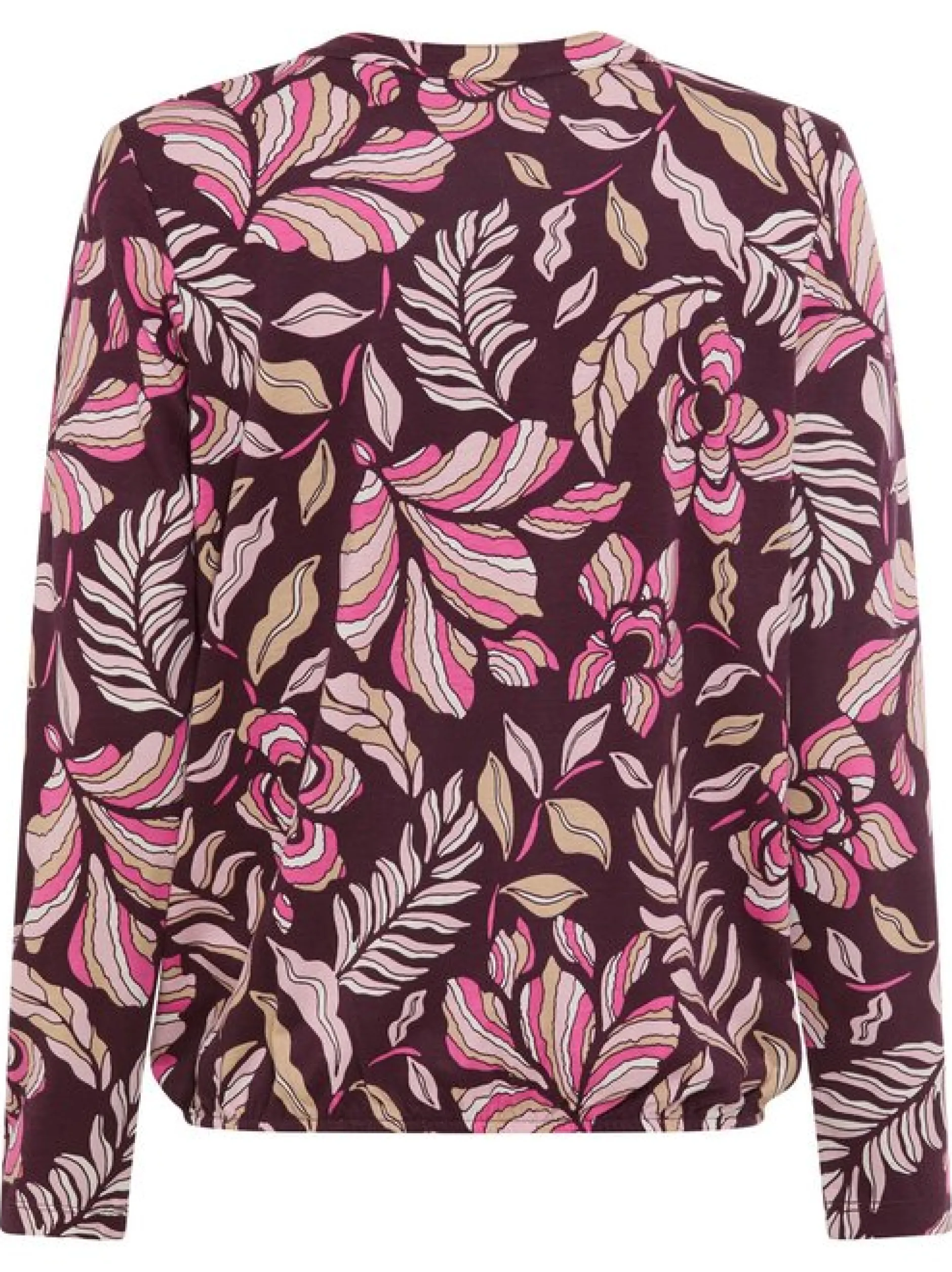 Olsen Damen Langarmshirt in lila - Ausschnitt: Rundhals