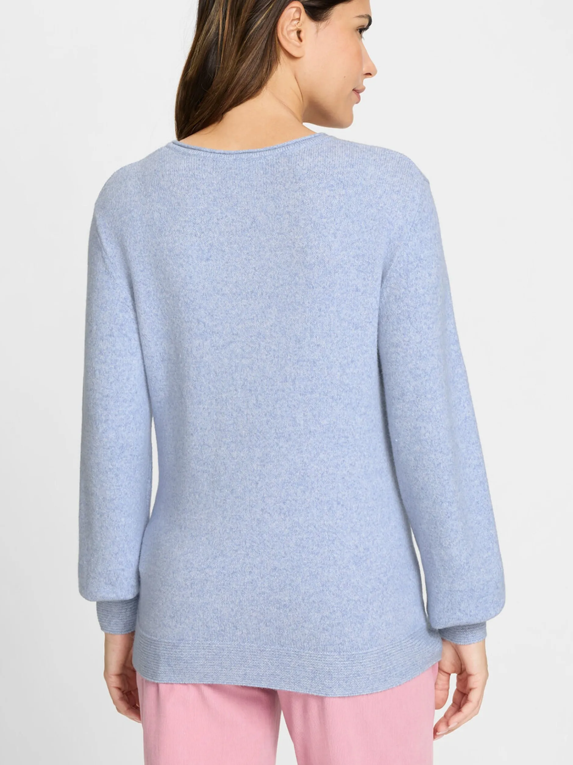 Olsen Damen Pullover in flieder - Ausschnitt: Rundhals