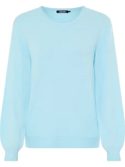 Olsen Damen Pullover in hellblau - Ausschnitt: Rundhals