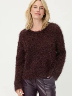 Olsen Damen Pullover in kastanie - Ausschnitt: Rundhals