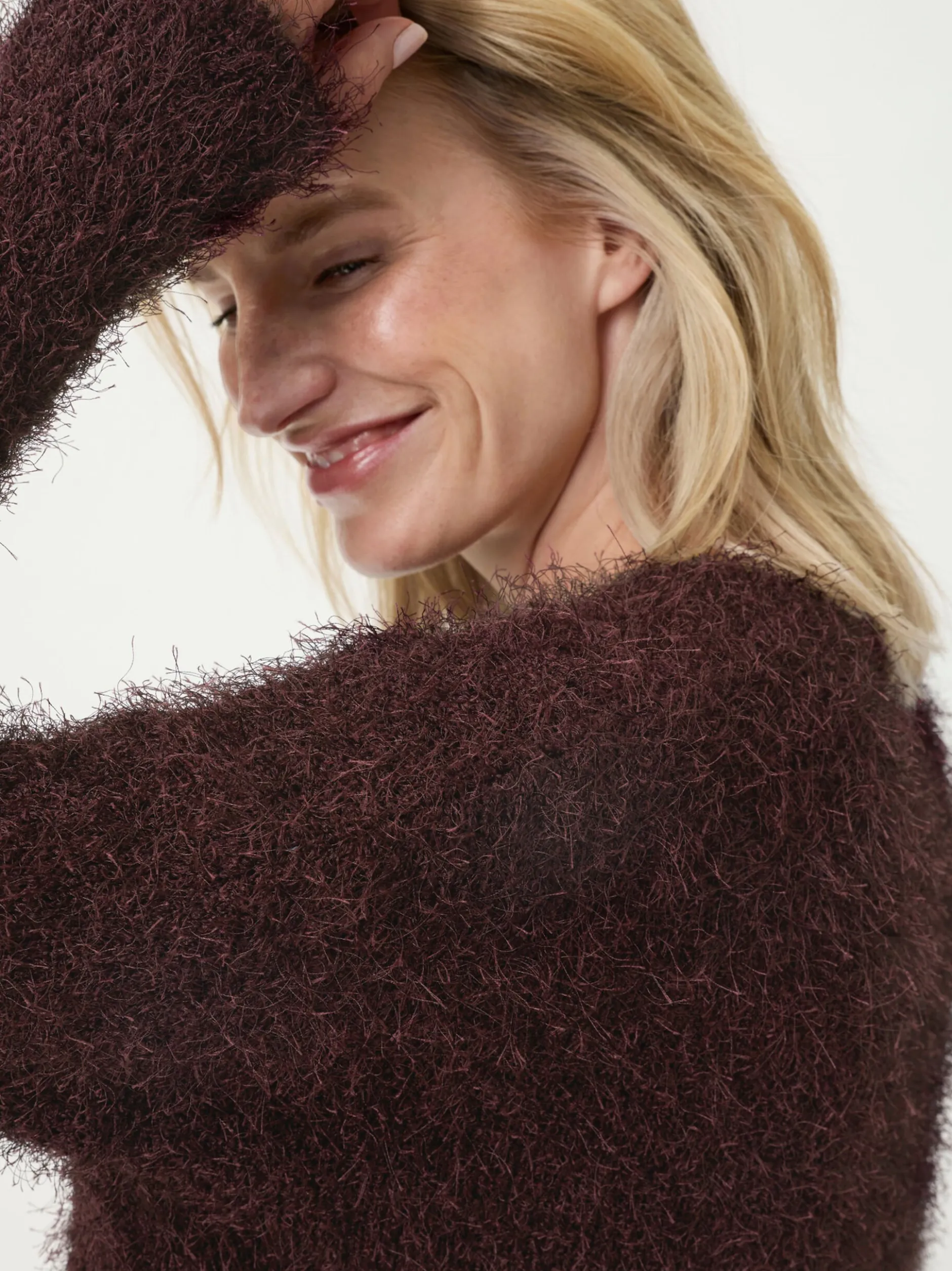 Olsen Damen Pullover in kastanie - Ausschnitt: Rundhals