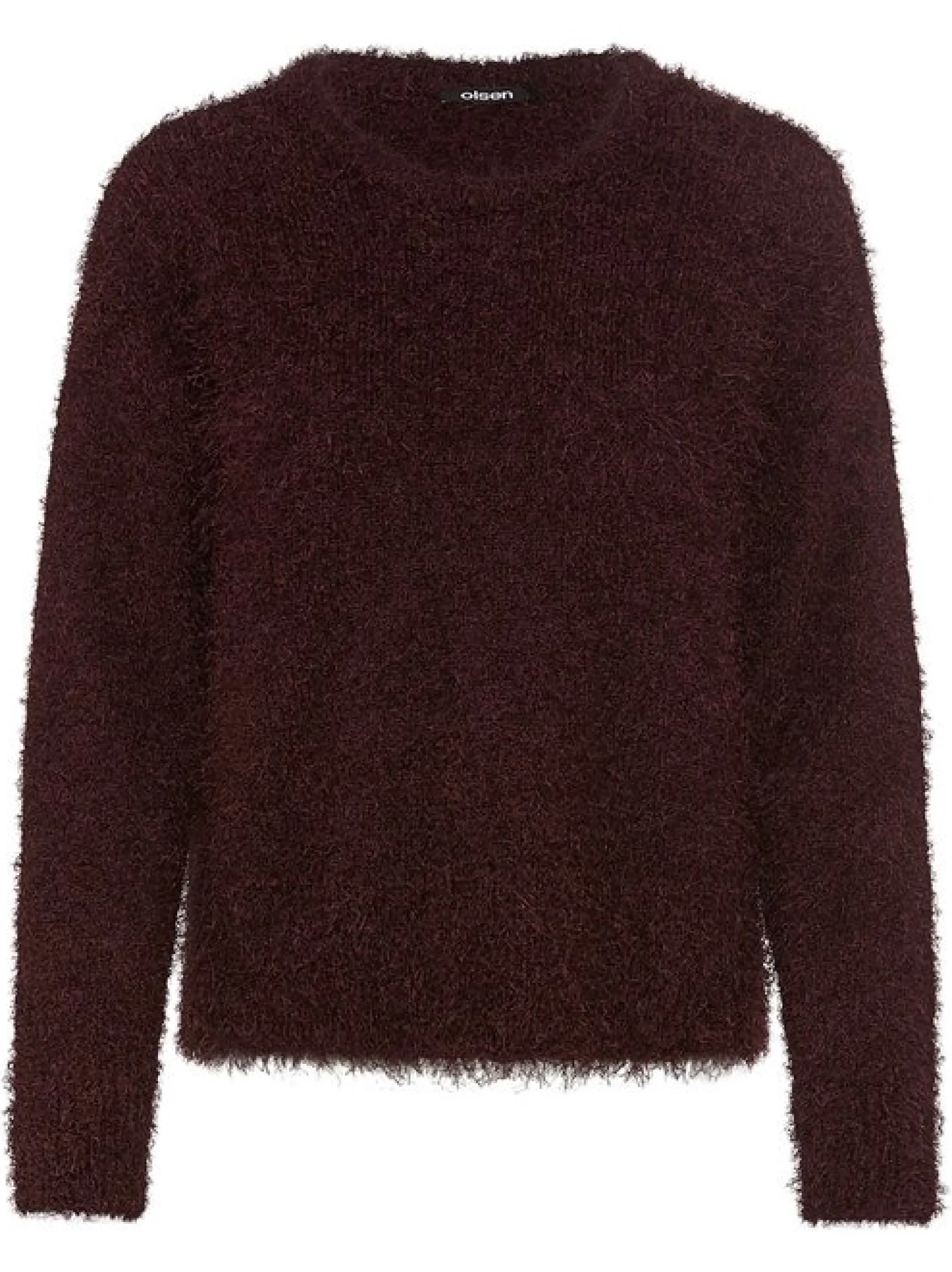 Olsen Damen Pullover in kastanie - Ausschnitt: Rundhals