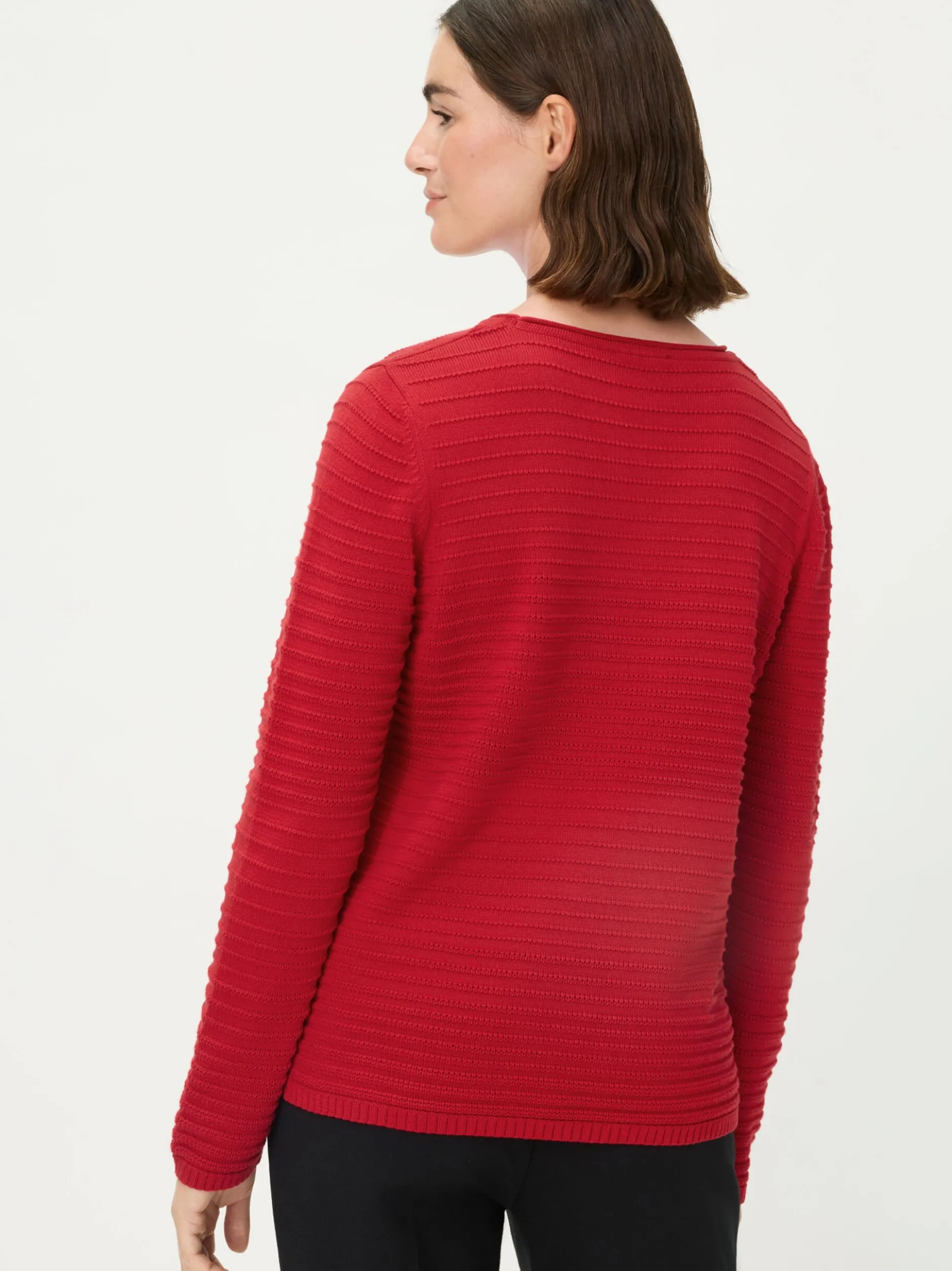 Olsen Damen Pullover in rot - Ausschnitt: Rundhals