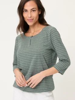 Olsen Damen Shirt - Clara in lind tanne - Ärmel: 3/4 Arm