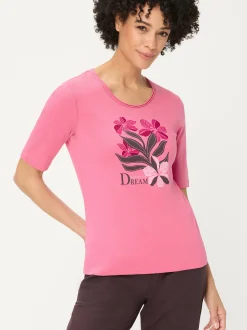 Olsen Damen Shirt - Edda in fuchsia mehrfarbig