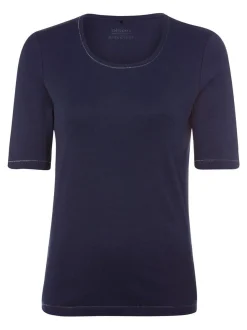Olsen Damen Shirt in blau - Ausschnitt: Rundhals