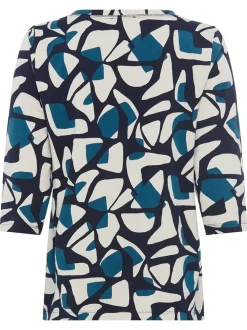 Olsen Damen Shirt in blau - Ausschnitt: Rundhals