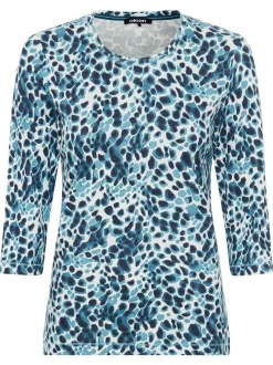 Olsen Damen Shirt in blau - Ausschnitt: Rundhals