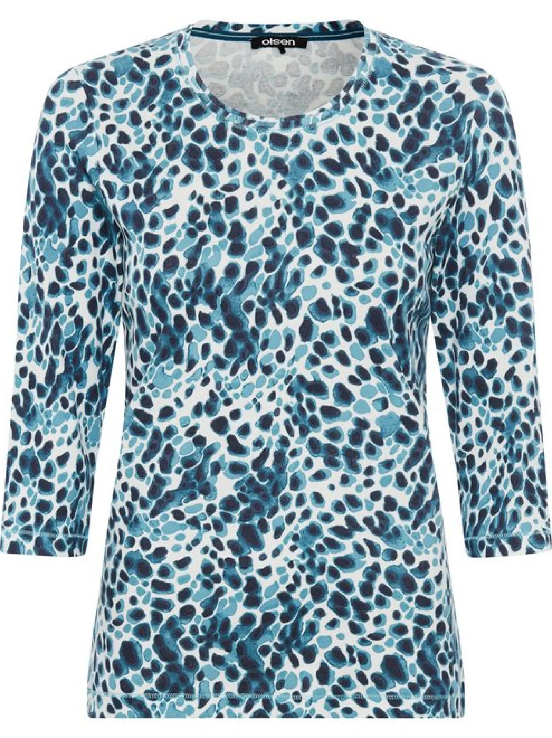 Olsen Damen Shirt in blau - Ausschnitt: Rundhals
