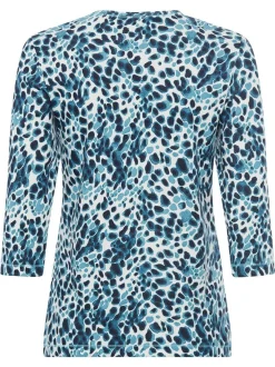 Olsen Damen Shirt in blau - Ausschnitt: Rundhals