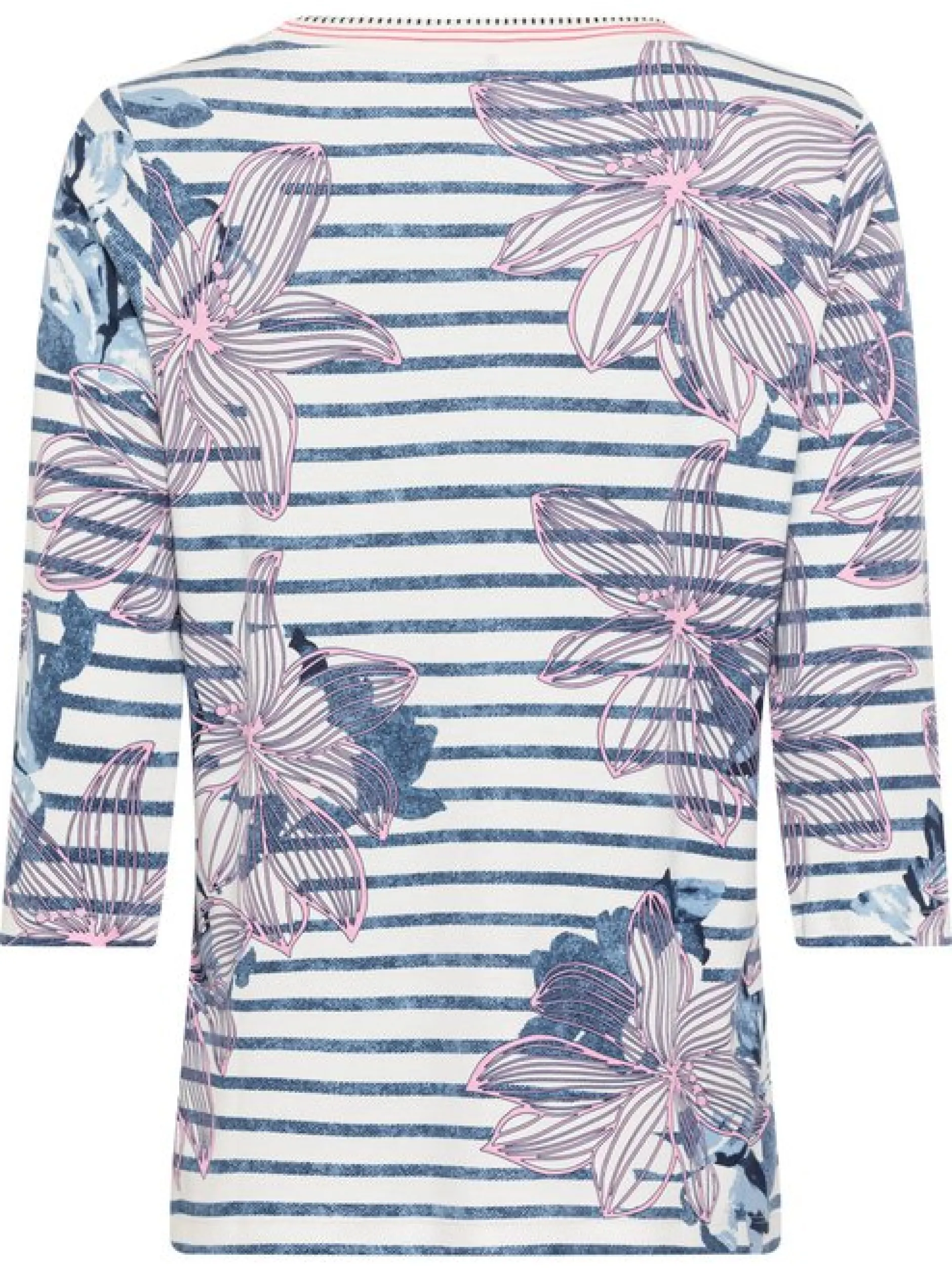 Olsen Damen Shirt in blau - Ausschnitt: Rundhals
