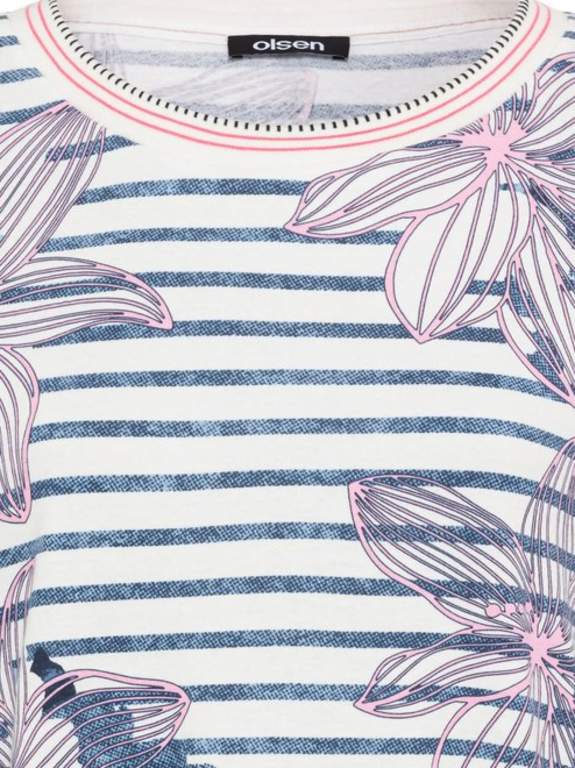 Olsen Damen Shirt in blau - Ausschnitt: Rundhals