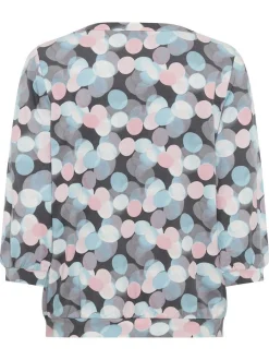 Olsen Damen Shirt in blau mehrfarbig - Ärmel: 3/4 Arm