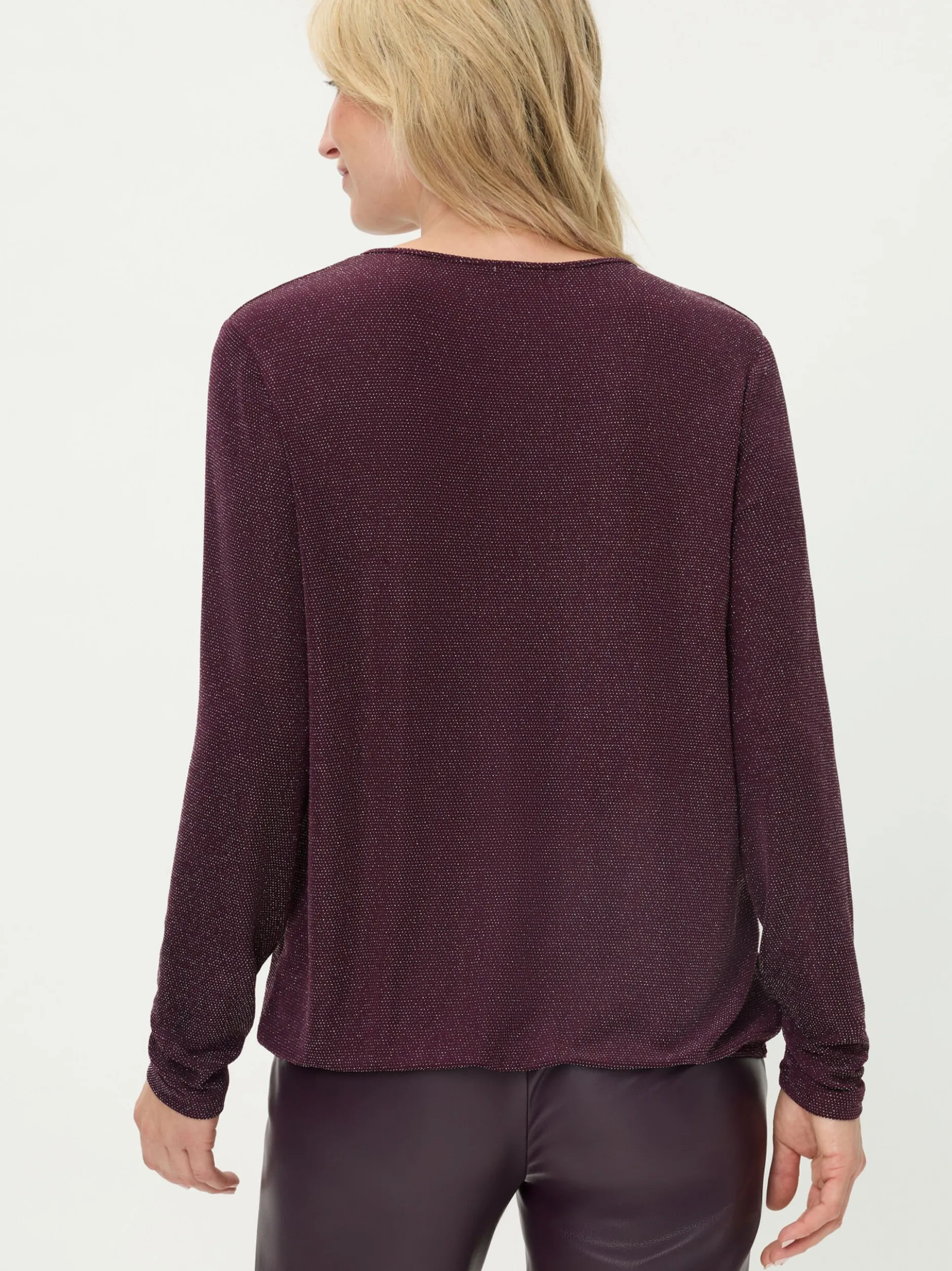 Olsen Damen Shirt in bordeaux - Ausschnitt: Rundhals