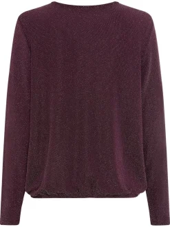 Olsen Damen Shirt in bordeaux - Ausschnitt: Rundhals