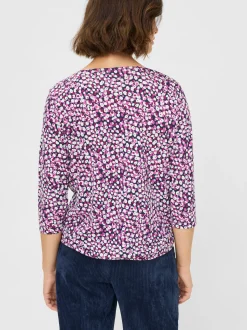 Olsen Damen Shirt in lila - Ausschnitt: Rundhals