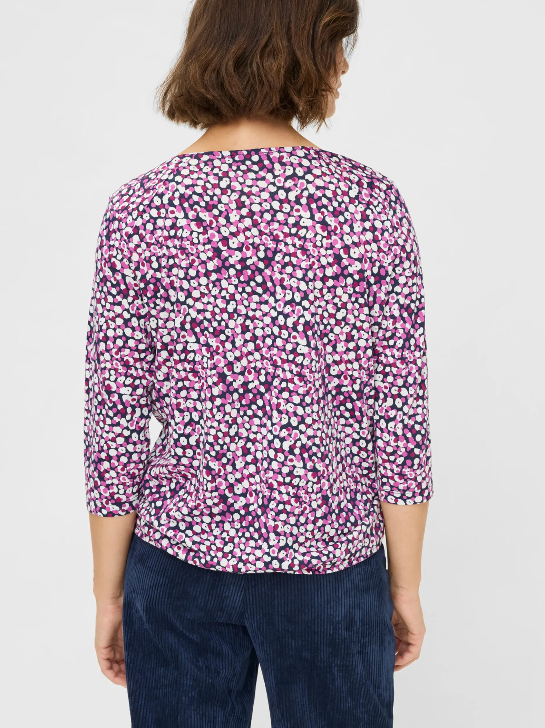 Olsen Damen Shirt in lila - Ausschnitt: Rundhals
