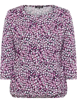 Olsen Damen Shirt in lila - Ausschnitt: Rundhals