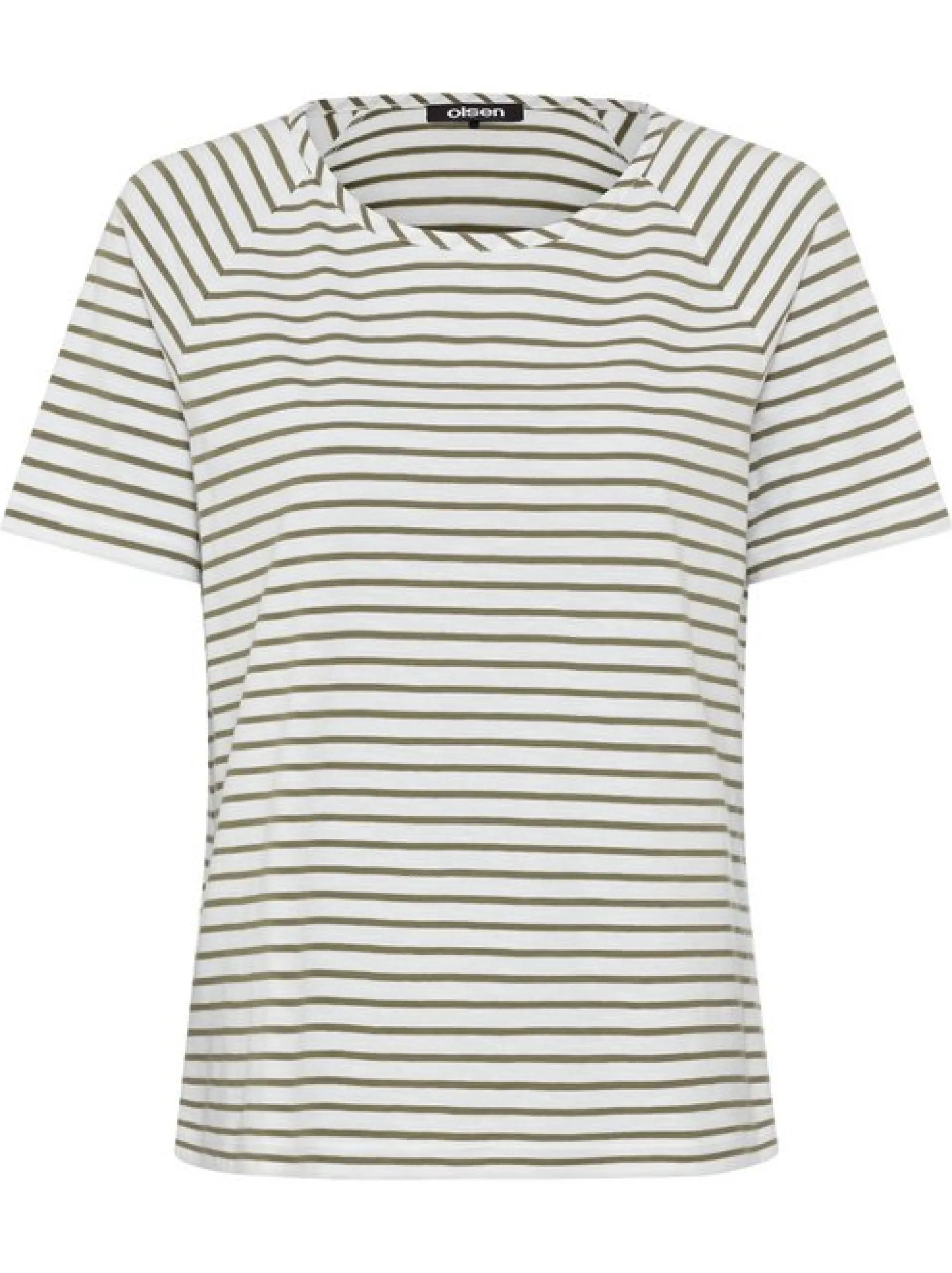 Olsen Damen Shirt in oliv - Ausschnitt: Rundhals