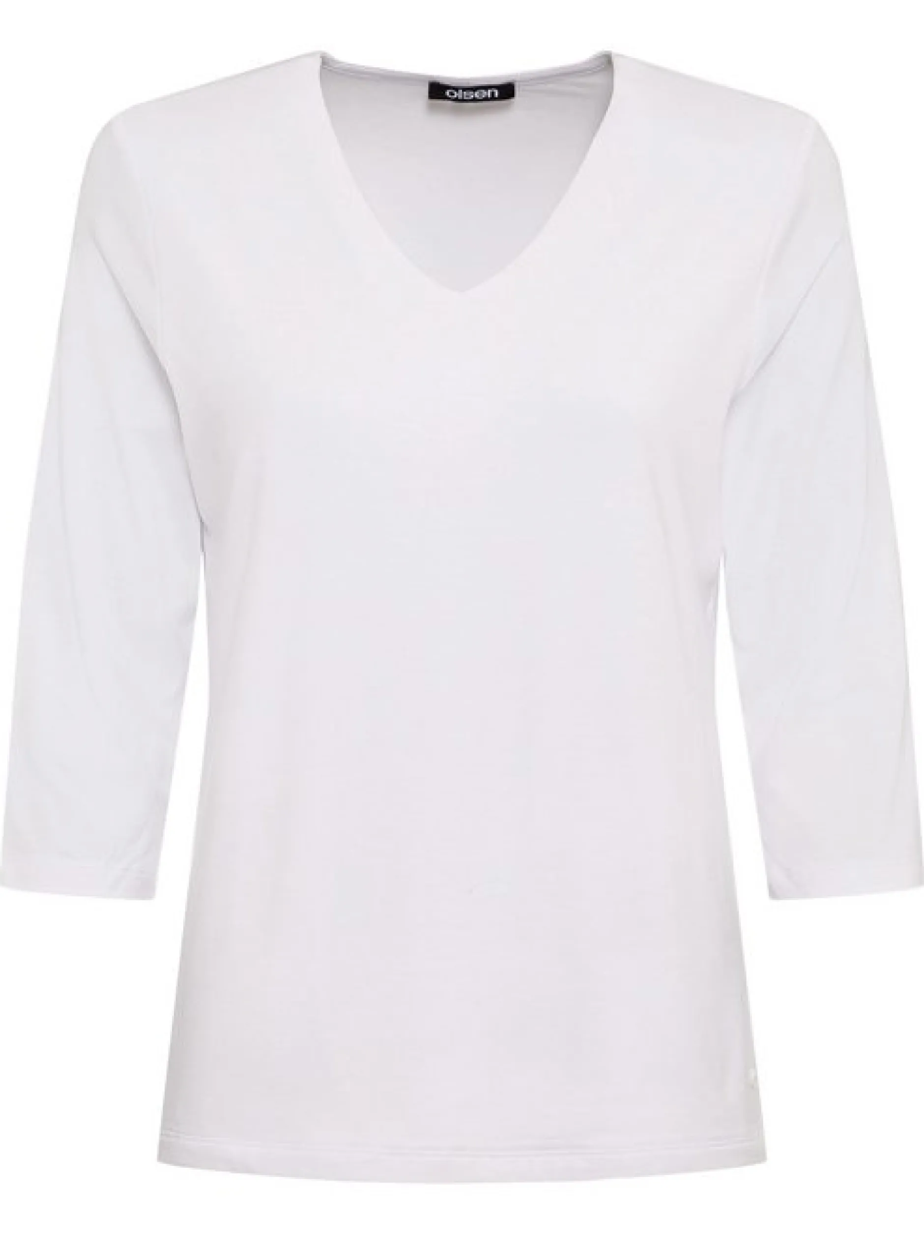Olsen Damen Shirt in weiß - Ausschnitt: V-Ausschnitt