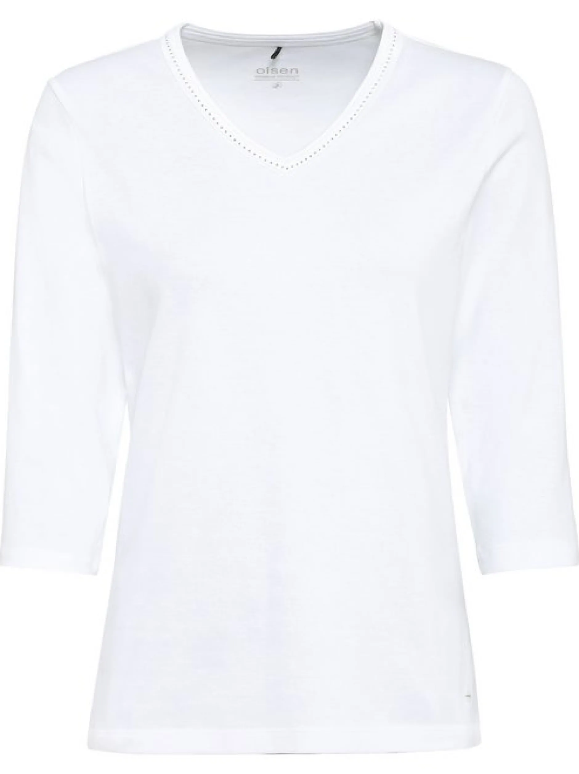 Olsen Damen Shirt in weiß - Ausschnitt: V-Ausschnitt