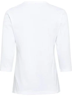 Olsen Damen Shirt in weiß - Ausschnitt: V-Ausschnitt