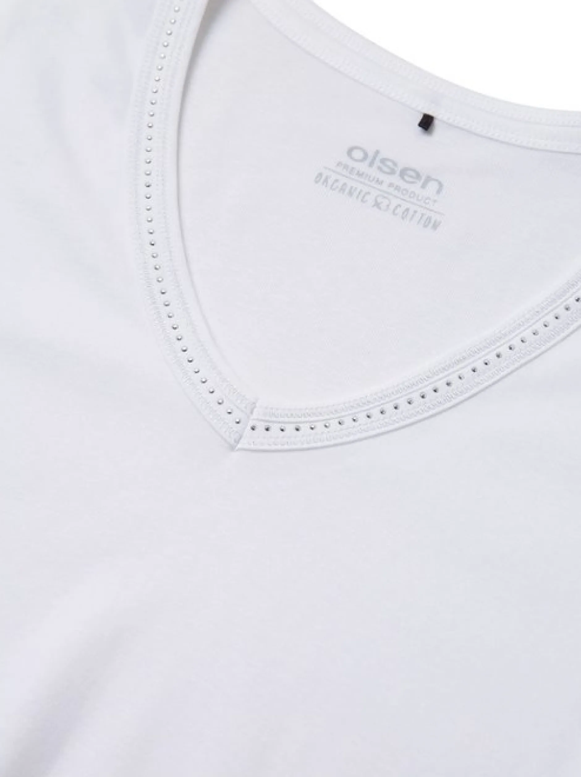 Olsen Damen Shirt in weiß - Ausschnitt: V-Ausschnitt