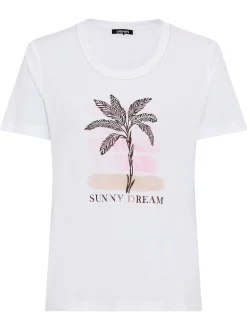 Olsen Damen T-Shirt - Hannah in weiß rosa