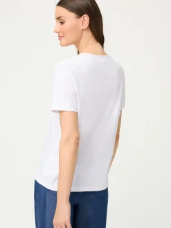 Olsen Damen T-Shirt - Hannah in weiß blau