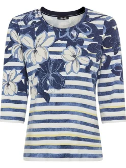 Olsen Damen T-Shirt in blau - Ausschnitt: Rundhals