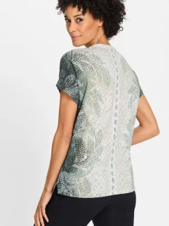 Olsen Damen T-Shirt in grau - Ausschnitt: Rundhals