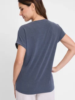 Olsen Damen T-Shirt in indigo - Ausschnitt: Rundhals