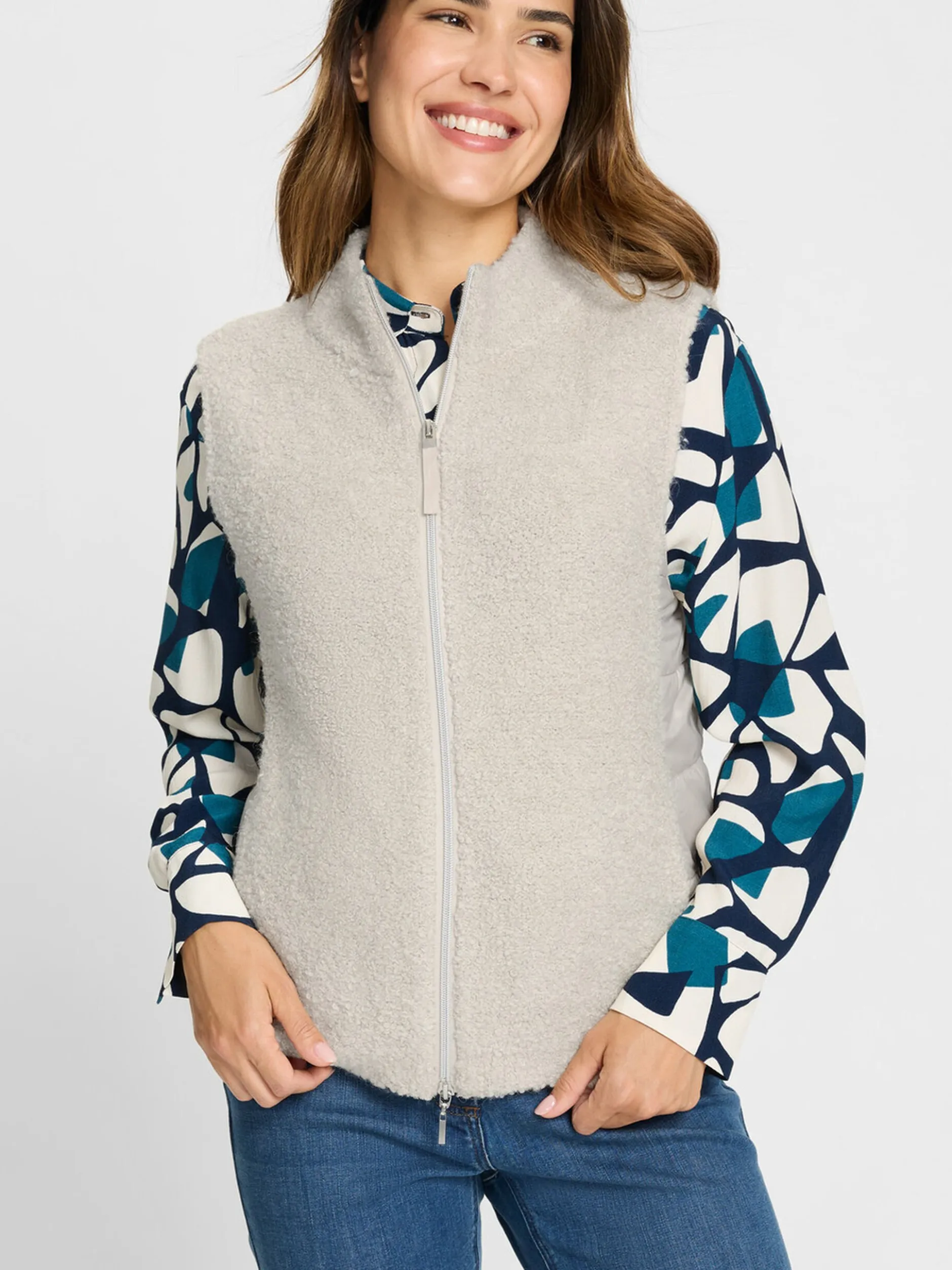 Olsen Damen Weste in beige
