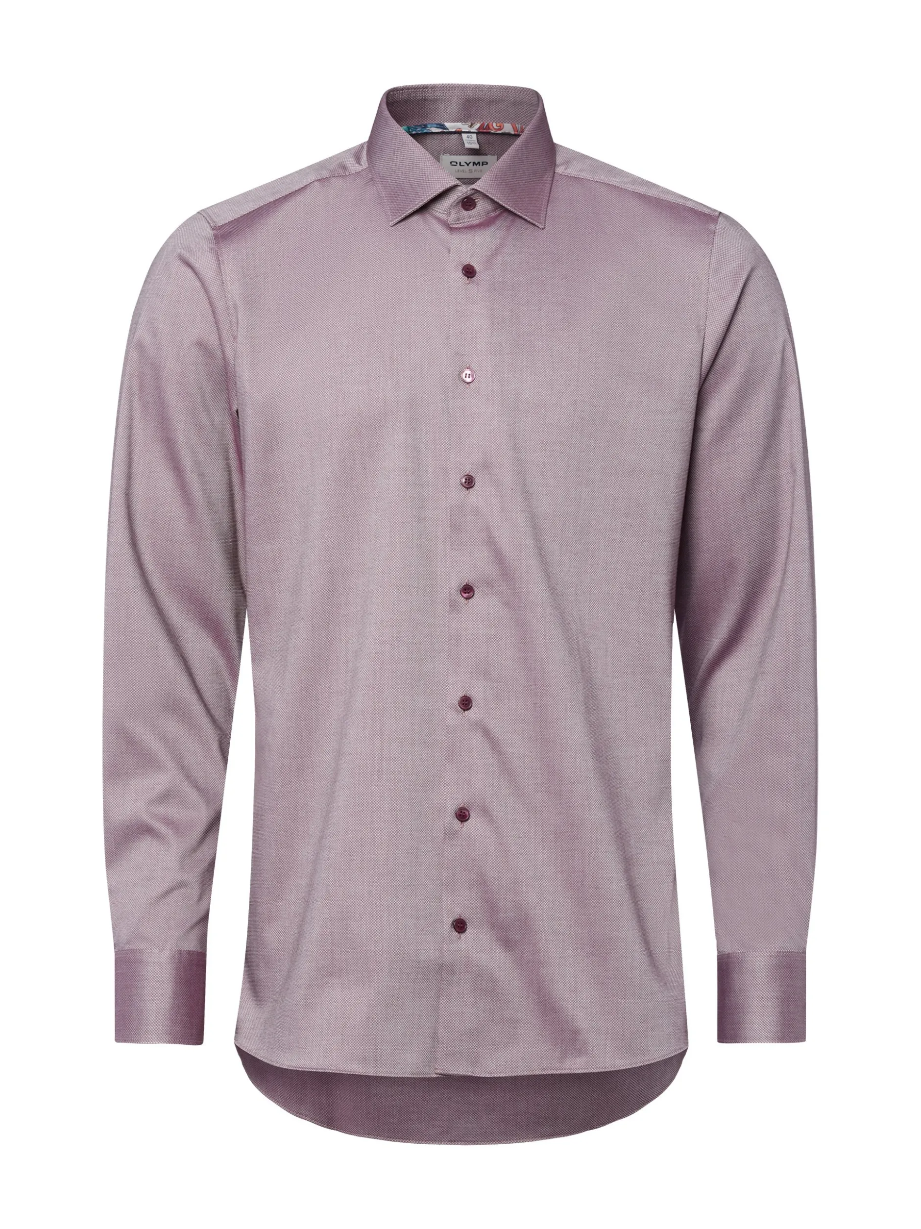 OLYMP Level Five Herren Hemd in aubergine