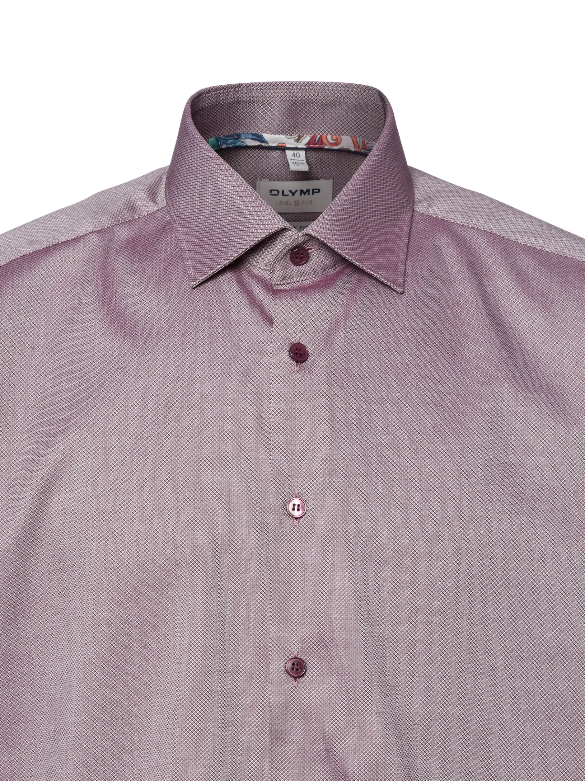 OLYMP Level Five Herren Hemd in aubergine