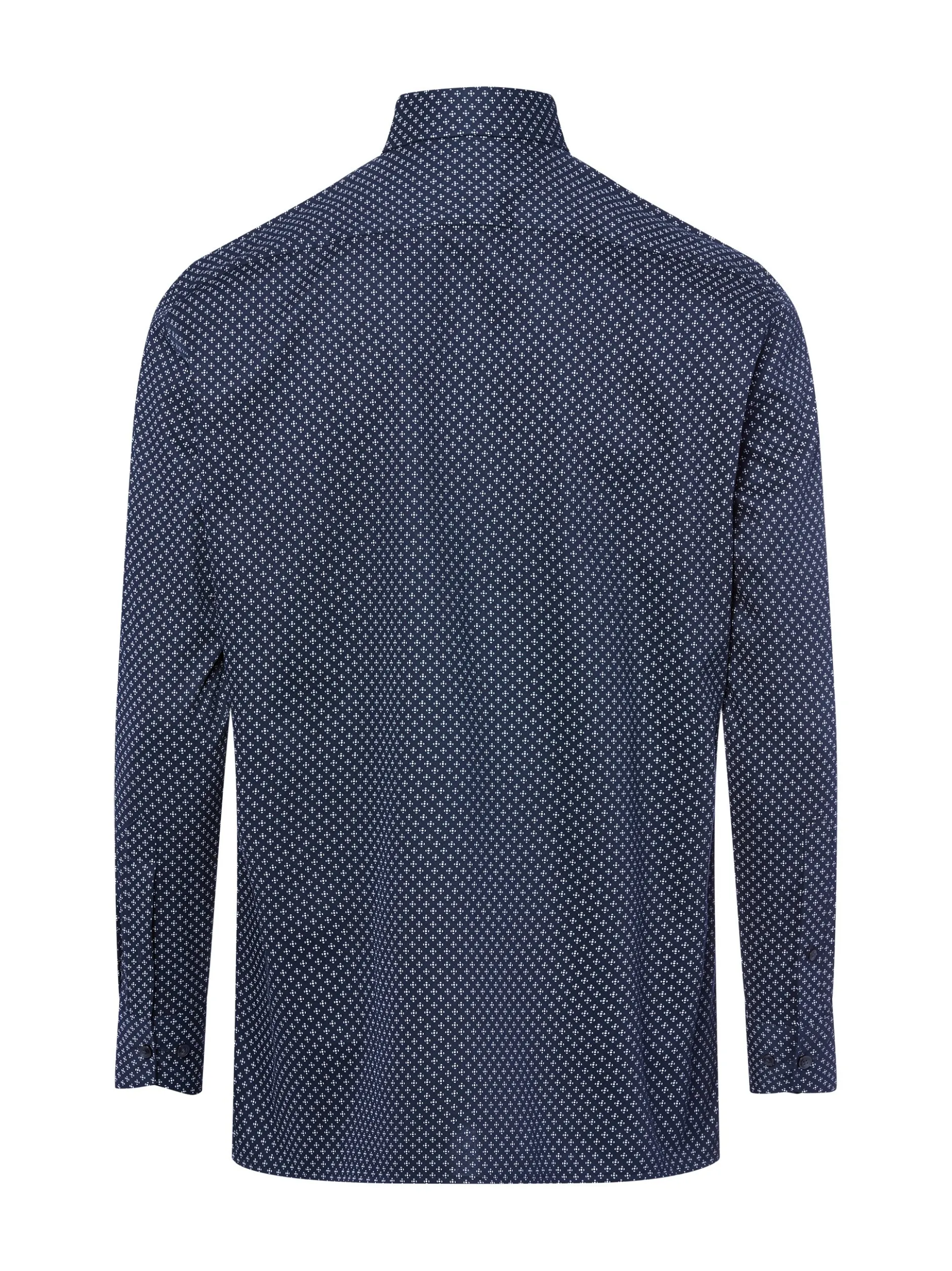 OLYMP Luxor modern fit Herren Hemd Bügelfrei in marine hellblau