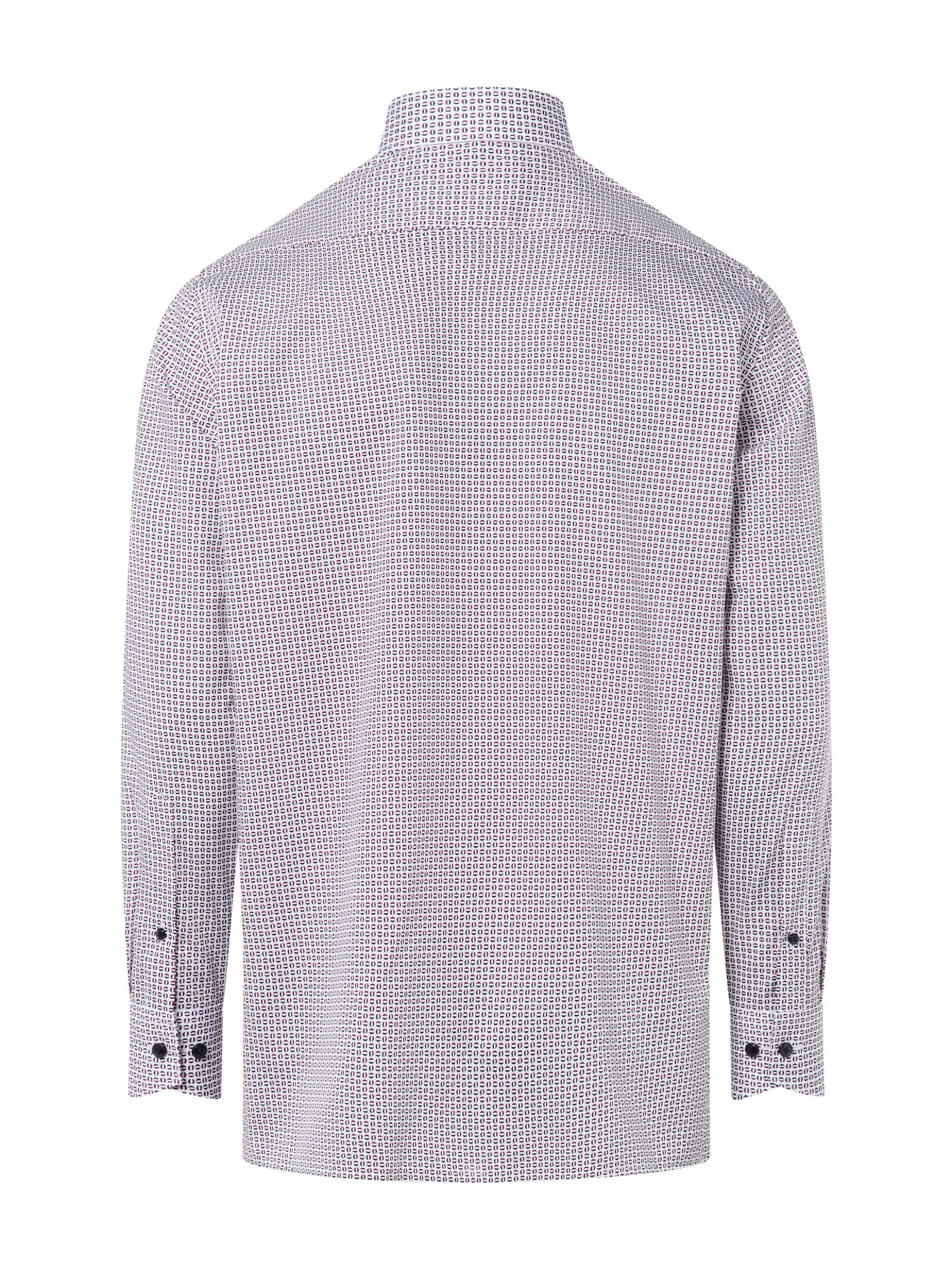 OLYMP Luxor modern fit Herren Hemd in weiß bordeaux