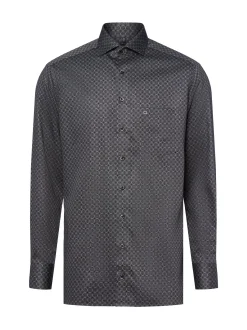 OLYMP Luxor modern fit Herren Hemd in anthrazit schwarz